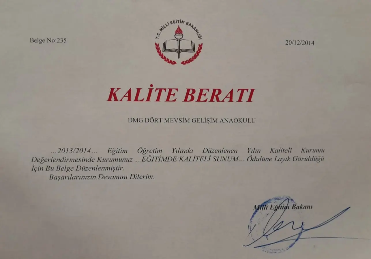 Dört Mevsim Gelişim Anaokulu - Beylikdüzü